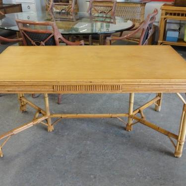 50's Old Florida Style Bamboo Table