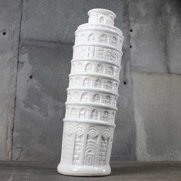 Leaning Tower of Cheese - Parmesan Cheese Serving Piece - Vintage Parmesan Cheese Shaker  | FREE SHIPPING 