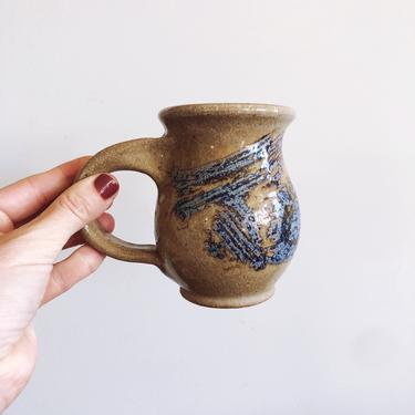 Vintage Stoneware Pottery Handmade Pitcher / Mug 