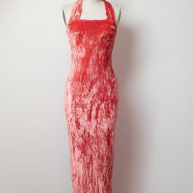 1930s Crushed Velvet Halter Dress | 30s Bias Cut | Female Hysteria - Boston, MA | ATTIC 1930s Crushed Velvet Halter Dress | 30s Bias Cut | Female Hysteria - Boston, MA | ATTIC