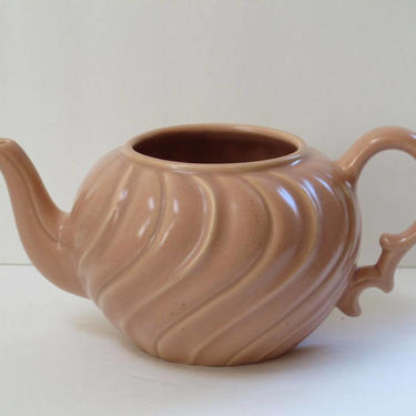 Pink Franciscan Teapot Coronado Pink USA Pottery Teapot Pink Ceramic Planter California Art Pottery Vase Satin Glaze Ceramic Teapot Planter 