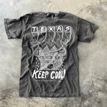 Texas Keep Cool Gray Graphic T-Shirt | Unisex Sizing | Short Sleeve Shirt | Comfort Colors | Texas Love | Hand Illustration Designed 