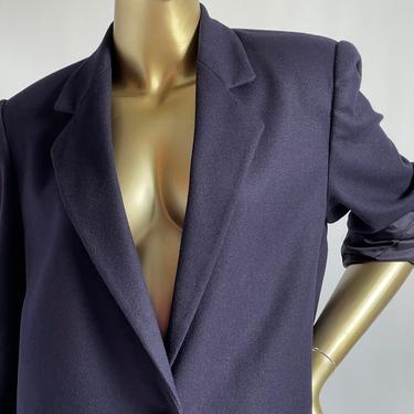 1980's Dark Blue Wool Blazer fits M - XL 