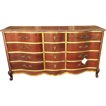 Superb Antique Walnut &amp; Gilt-wood Buffet or Chest of Drawers by Bassett 