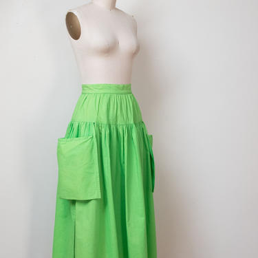 1980s Avocado Green Skirt | Todd Oldham for Congovid 