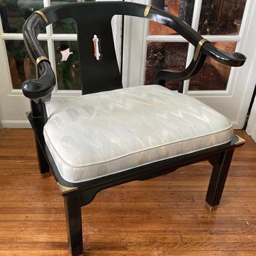 Century Chair Company Black Laquer Horse Shoe Ming Chair SHIPPING NOT INCLUDED 
