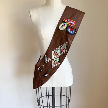 Vintage 1980s Girl Scout Brownies Uniform Sash 