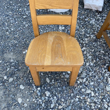 Very small child’s oak chair