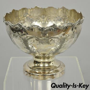 Vintage Silverplate Regency Style Silver Plated Punch Bowl