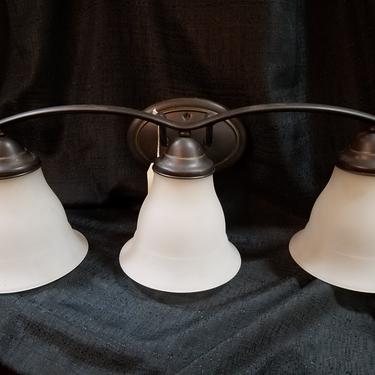 3 Light frosted shades Sconce 23 x 8 x 7