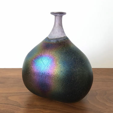 Boda Artist Collection Volcano Art Glass Vase Designed by Bertil Vallien - Large 8&amp;quot; 
