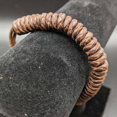 Native American Coiled Leather Bracelet
