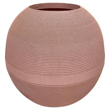 Post Modern Mauve Pink Painted Corrugated Cardboard Vase, by Flute Chicago