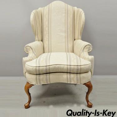 Pennsylvania House Queen Anne Rolled Arm Wingback Lounge Arm Chair