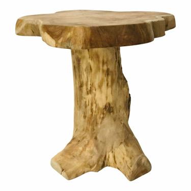 Organic Modern Live Edge Wood Side Table