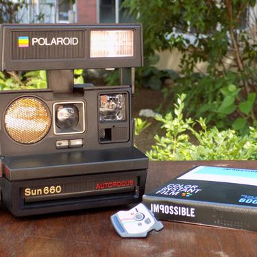 Polaroid Sun 660 Camera with Film, & Pin