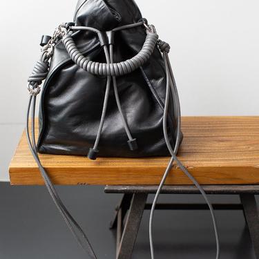 Black Leather Lily Bag