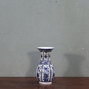Italian Blue Floral Vase