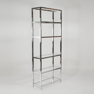 Mid-Century Chrome And Glass Etagere