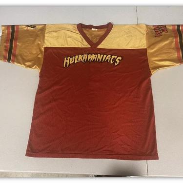 Vtg Hulk Hogan Hulkamaniacs football jersey Size 52 XL