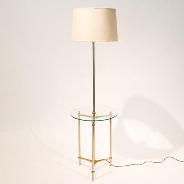 Laurel floor lamp with glass table