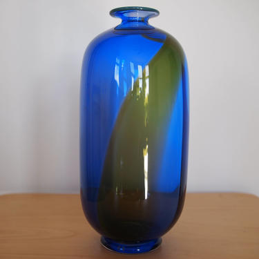 Rare Vintage Transjo Hytta GLASS VASE Bottle, Warff Ritzman Carlsson Sweden Swedish Mid-Century Modern bitossi raymor dansk danish eames era 