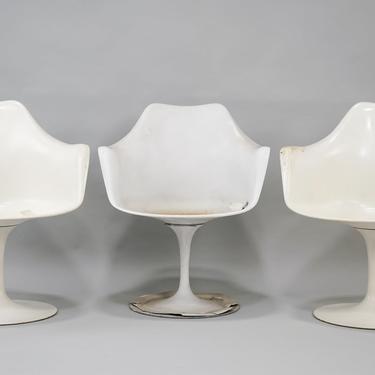 Set of 3 Eero Saarinen for Knoll Tulip Armchairs