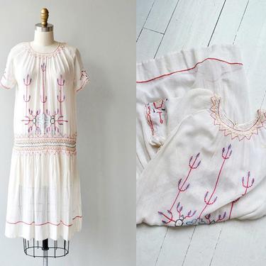 Little Bohemia dress | antique 1920s dress | vintage embroidered 20s folk dress 
