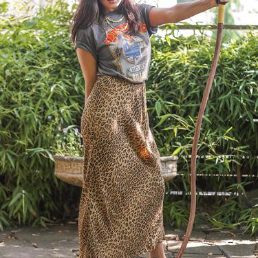 Bias Leopard Skirt