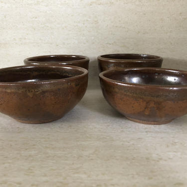 Studio Pottery Stoneware Bowls, Set Of 4 
