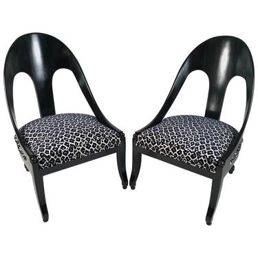 Pair of Regency Style Spoon Back Chairs