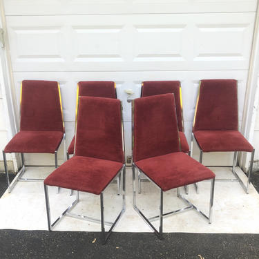Set of Six Vintage Dining Chairs by Bassett 