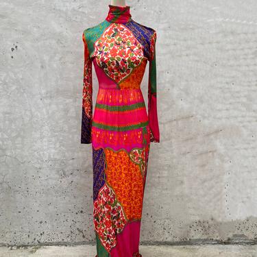Vintage 70s Multicolor Dress (Valeria's Favorites)