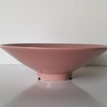 1980s Maurice Postmodern Pink Ceramic Bowl. 