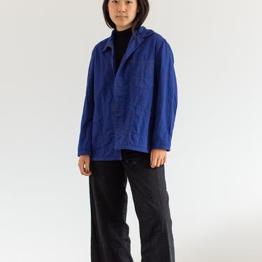 Vintage Blue Chore Jacket | Unisex Herringbone Twill Cotton Utility Work Coat | M | FJ029 