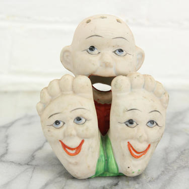 Cheeky Smiling Feet Japanese Bisque Cone Incense Burner 