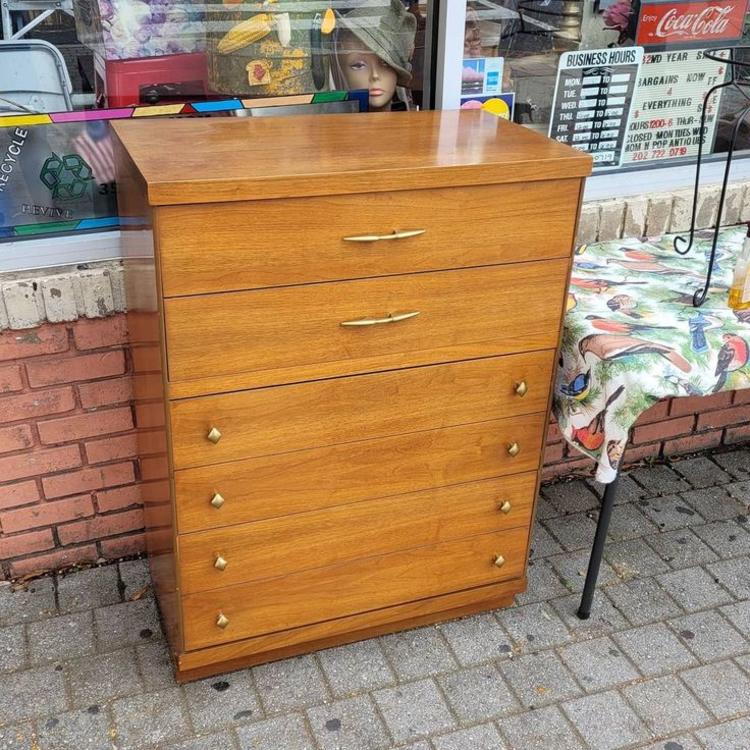 Four Drawer MCM Chest, 32x18x43" tall.