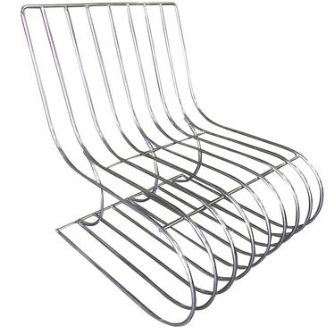 Chrome Wire Side Chair Designed by Verner Panton 