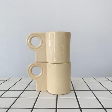 Pale Yellow Ceramic Mug