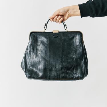 Hugo Boss Embossed Half-Frame Handbag