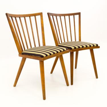 Leslie Diamond for Conant Ball Mid Century Modern Windsor Dining Chairs - mcm 