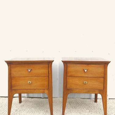 Mid Century Two Drawer Nightstand by Drexel