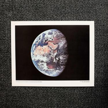 Large Nasa Photo Apollo 11 View of Earth Print 