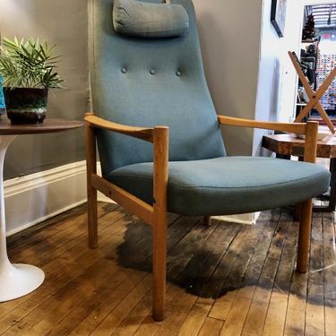 Vintage Swedish Modern High-back Lounge Chair