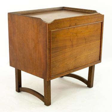 Richardson Brothers Co Mid Century Walnut Drop Front Record Cabinet 