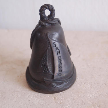 Bronze Bell from the American Bell Association's 1994 San Diego Convention Featuring a Ship at Sea, Rope Topper and Anchor Charm ~Nice Sound 