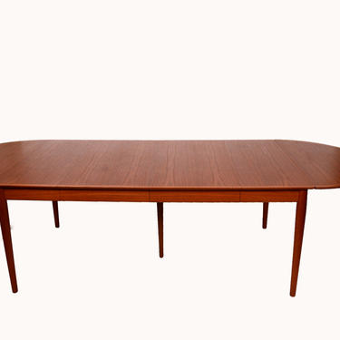 Arne Vodder Drop Leaf Sibast Teak Dining Table w leaves  Danish Modern 60s 