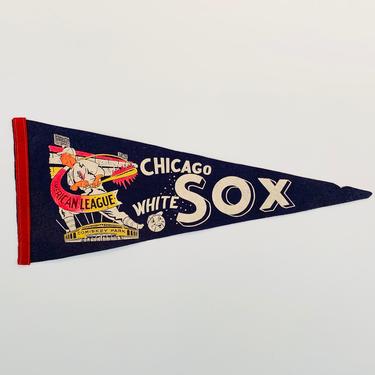 Vintage Chicago White Sox American League Baseball Pennant 