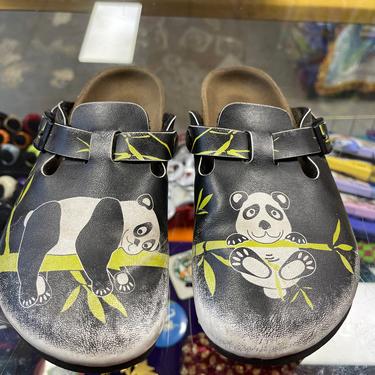 Birkenstock Sandals Vintage 1990s Kids Clogs Boston size 31 vegan pandas 