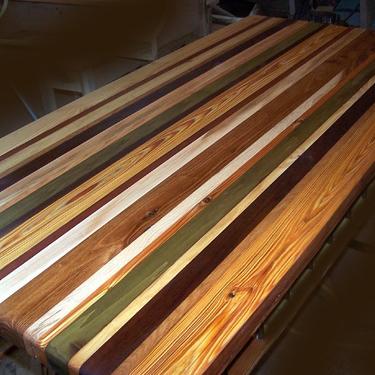 Custom Reclaimed Wood Countertops for 75 dollars a sq ft 